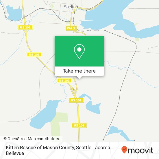 Mapa de Kitten Rescue of Mason County, 420 SE State Route 3