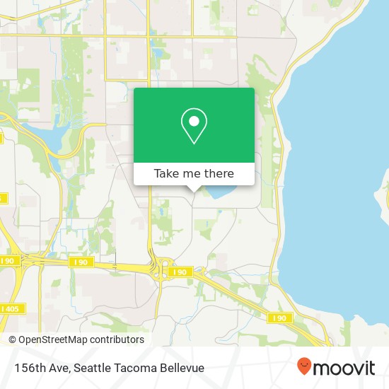 156th Ave, Bellevue, WA 98007 map