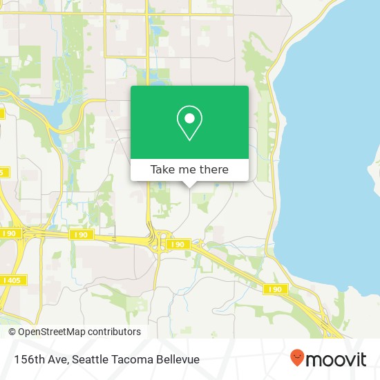 156th Ave, Bellevue, WA 98007 map