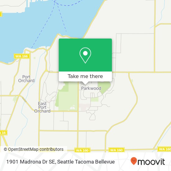 Mapa de 1901 Madrona Dr SE, Port Orchard, WA 98366