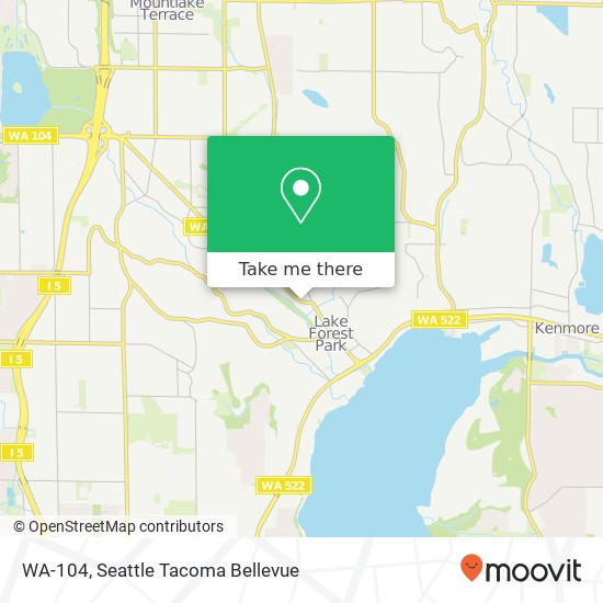 Mapa de WA-104, Lake Forest Park (SHORELINE), WA 98155