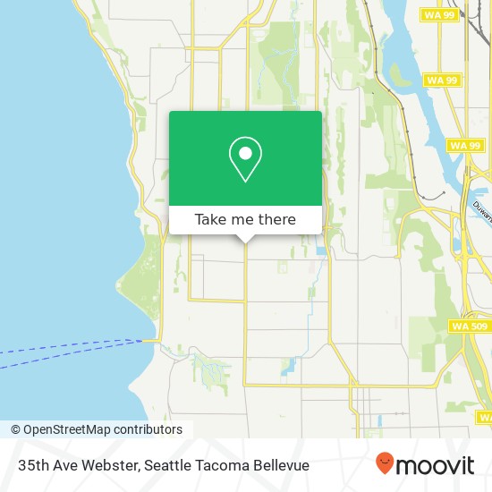 Mapa de 35th Ave Webster, Seattle, WA 98126