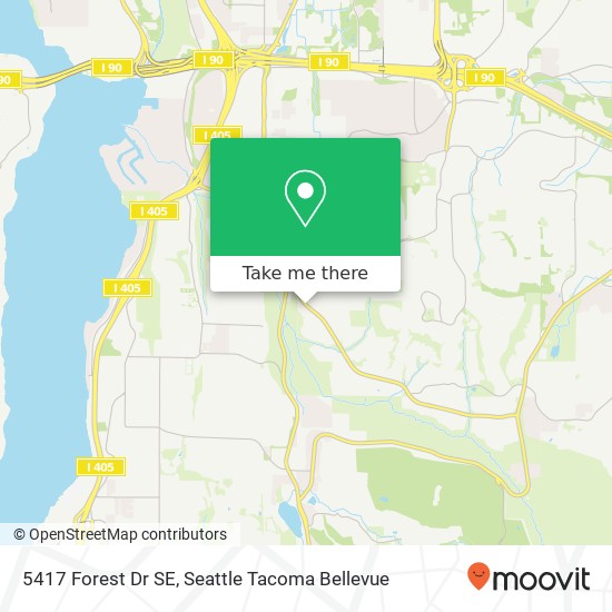 Mapa de 5417 Forest Dr SE, Bellevue, WA 98006