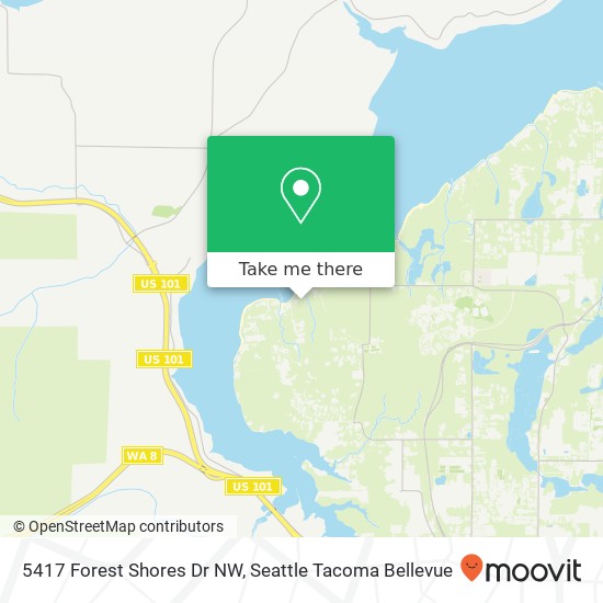 Mapa de 5417 Forest Shores Dr NW, Olympia, WA 98502
