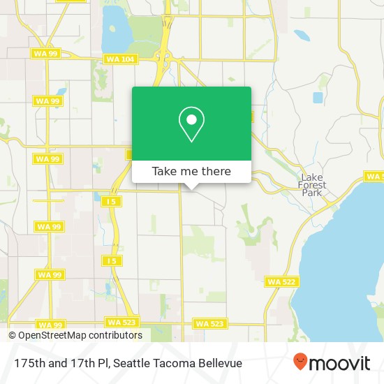 175th and 17th Pl, Shoreline, WA 98155 map