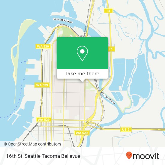Mapa de 16th St, Everett, WA 98201