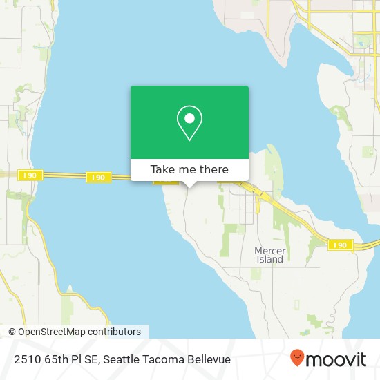 Mapa de 2510 65th Pl SE, Mercer Island, WA 98040