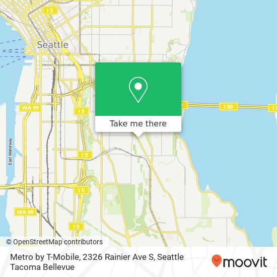 Mapa de Metro by T-Mobile, 2326 Rainier Ave S