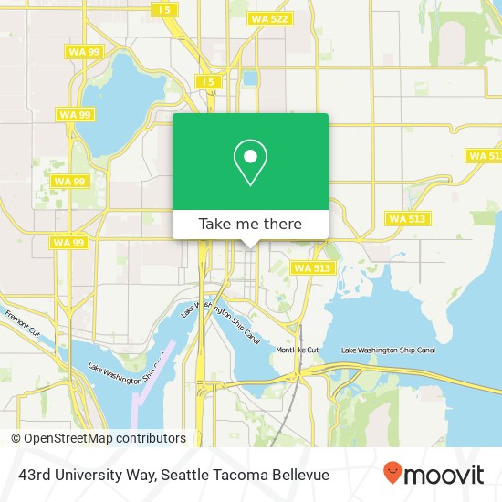 Mapa de 43rd University Way, Seattle, WA 98105