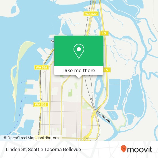 Mapa de Linden St, Everett, WA 98201