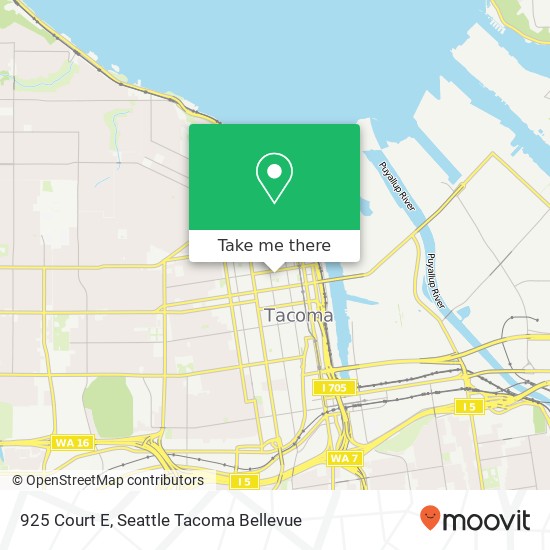 Mapa de 925 Court E, Tacoma, WA 98402