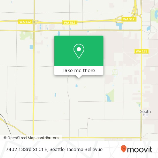 Mapa de 7402 133rd St Ct E, Puyallup, WA 98373