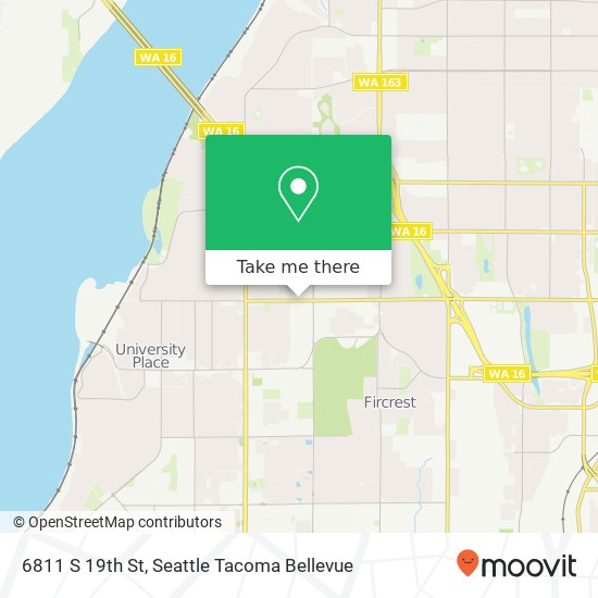 Mapa de 6811 S 19th St, Tacoma, WA 98466