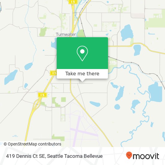 Mapa de 419 Dennis Ct SE, Tumwater, WA 98501