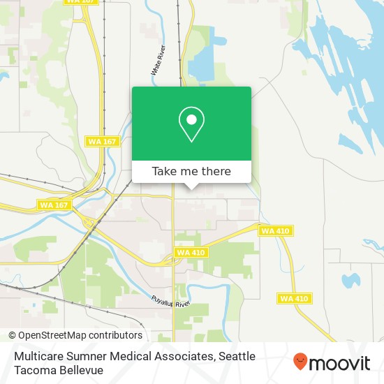 Mapa de Multicare Sumner Medical Associates, 5814 Graham Ave