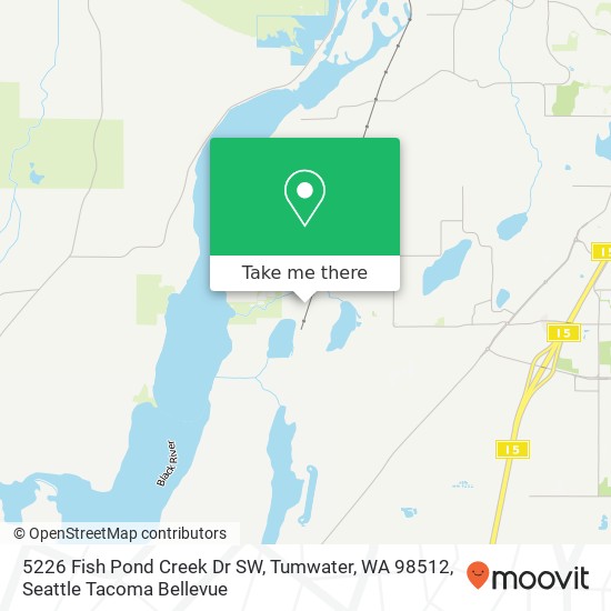 Mapa de 5226 Fish Pond Creek Dr SW, Tumwater, WA 98512