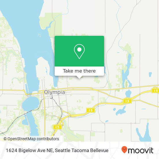 Mapa de 1624 Bigelow Ave NE, Olympia, WA 98506