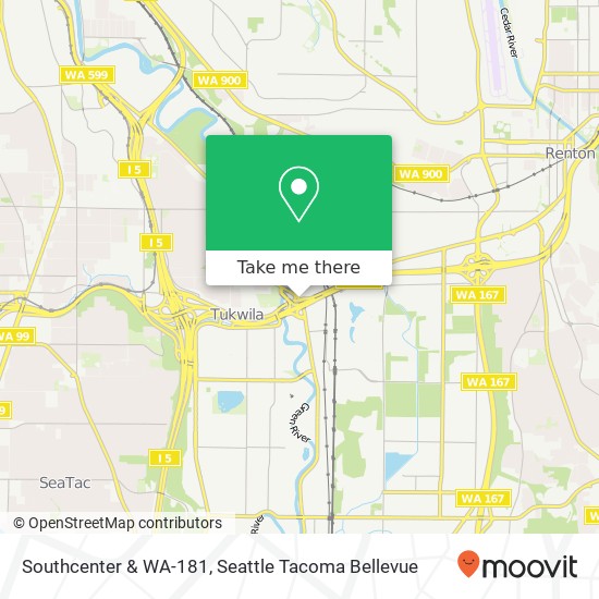 Mapa de Southcenter & WA-181, Tukwila (SEATTLE), WA 98188