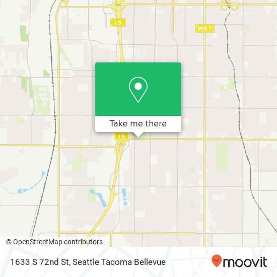Mapa de 1633 S 72nd St, Tacoma, WA 98408