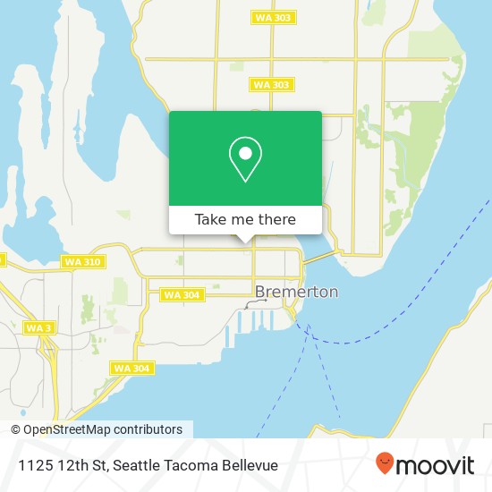 Mapa de 1125 12th St, Bremerton, WA 98337