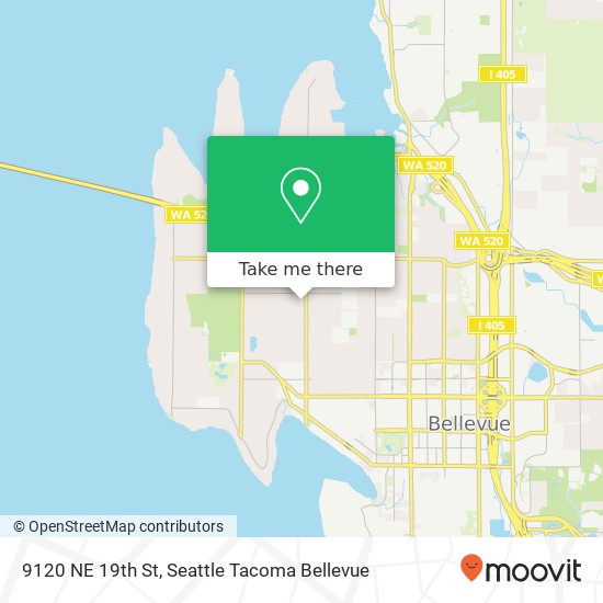 Mapa de 9120 NE 19th St, Clyde Hill, WA 98004