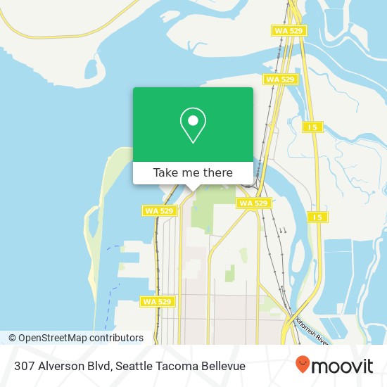 Mapa de 307 Alverson Blvd, Everett, WA 98201