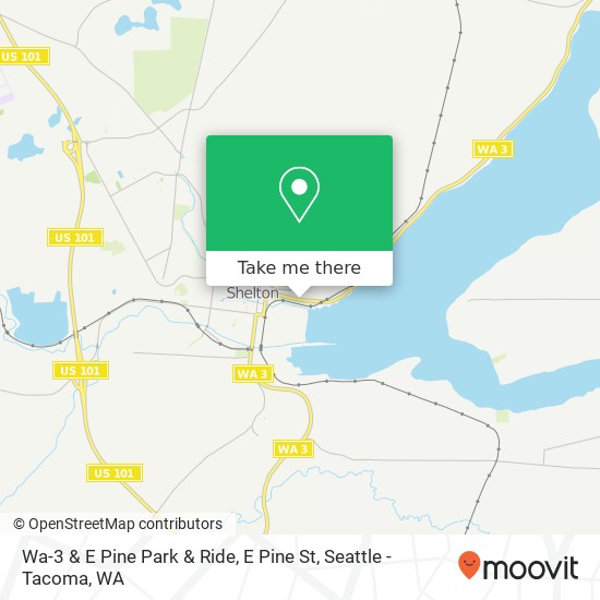 Mapa de Wa-3 & E Pine Park & Ride, E Pine St