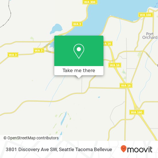 Mapa de 3801 Discovery Ave SW, Bremerton, WA 98312