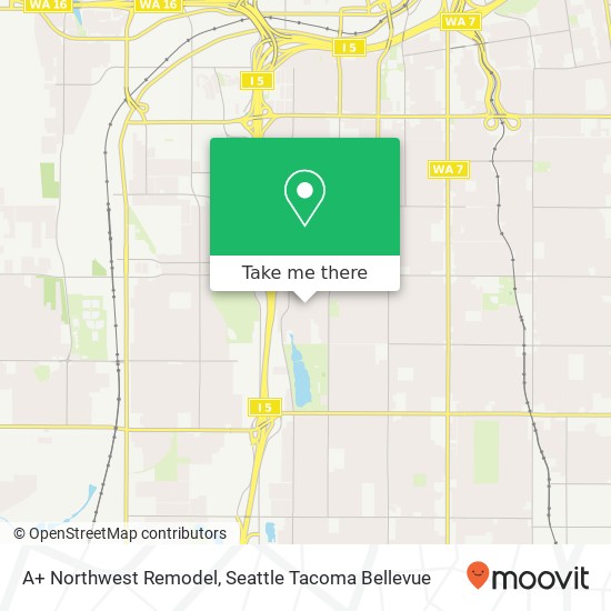 Mapa de A+ Northwest Remodel, 5841 S Asotin St