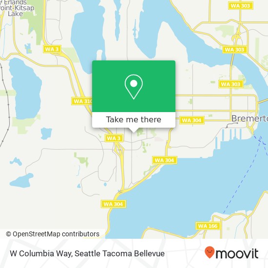 Mapa de W Columbia Way, Bremerton, WA 98312