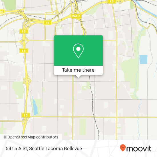 Mapa de 5415 A St, Tacoma, WA 98408