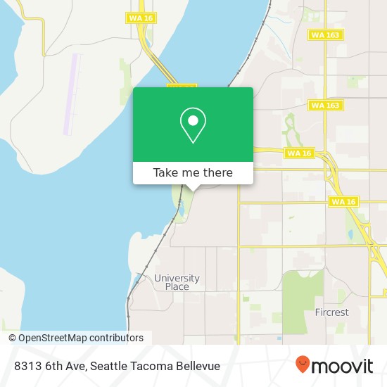Mapa de 8313 6th Ave, Tacoma, WA 98465