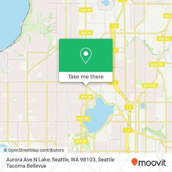 Mapa de Aurora Ave N Lake, Seattle, WA 98103