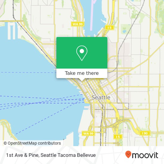 Mapa de 1st Ave & Pine, Seattle, WA 98101
