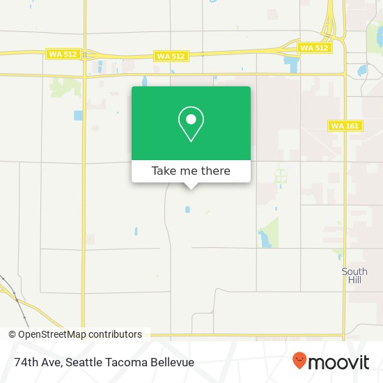 Mapa de 74th Ave, Puyallup, WA 98373