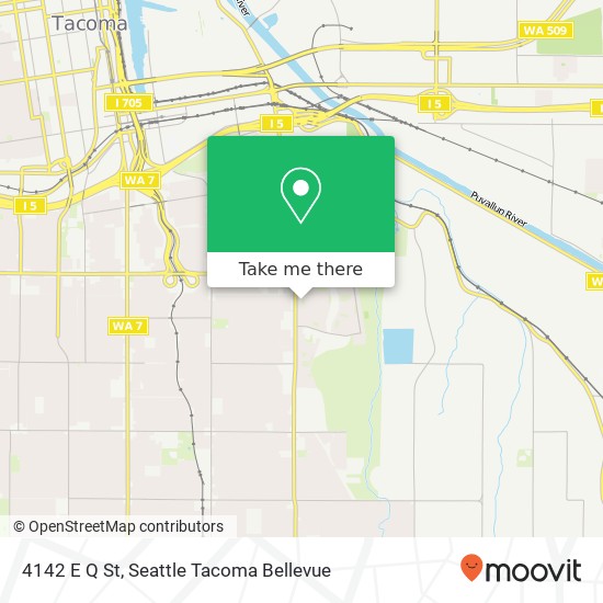 Mapa de 4142 E Q St, Tacoma, WA 98404