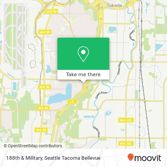 188th & Military, Seatac, WA 98188 map