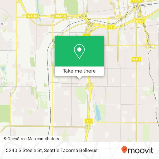 Mapa de 5240 S Steele St, Tacoma, WA 98409