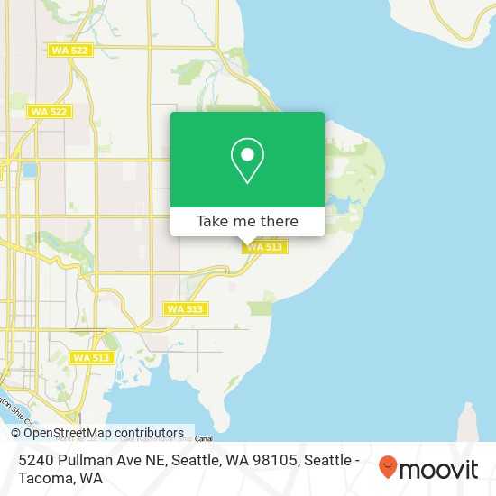 Mapa de 5240 Pullman Ave NE, Seattle, WA 98105