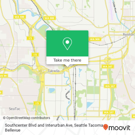 Southcenter Blvd and Interurban Ave, Tukwila, WA 98188 map