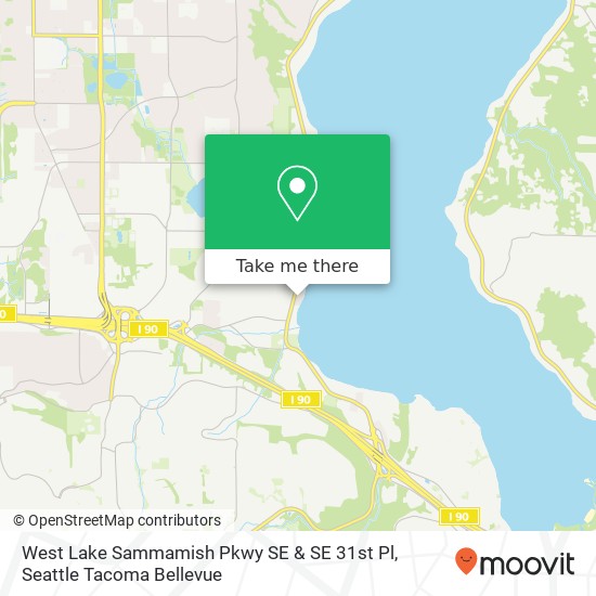 West Lake Sammamish Pkwy SE & SE 31st Pl map