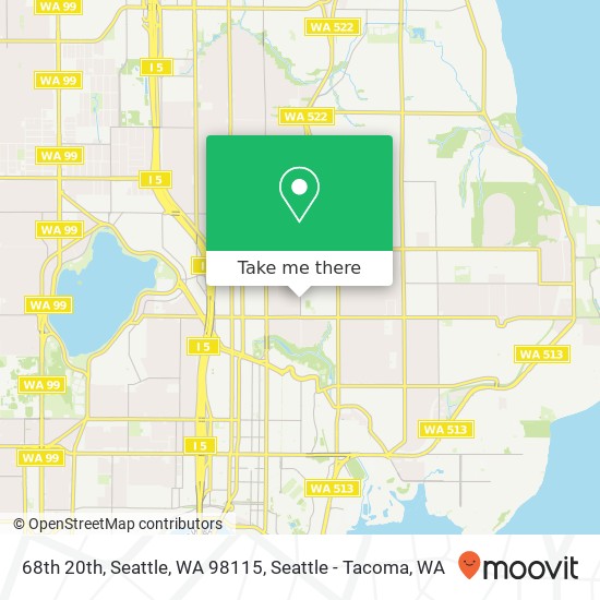 Mapa de 68th 20th, Seattle, WA 98115