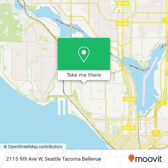 Mapa de 2115 9th Ave W, Seattle, WA 98119