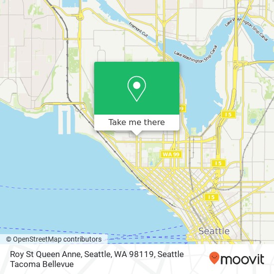 Mapa de Roy St Queen Anne, Seattle, WA 98119