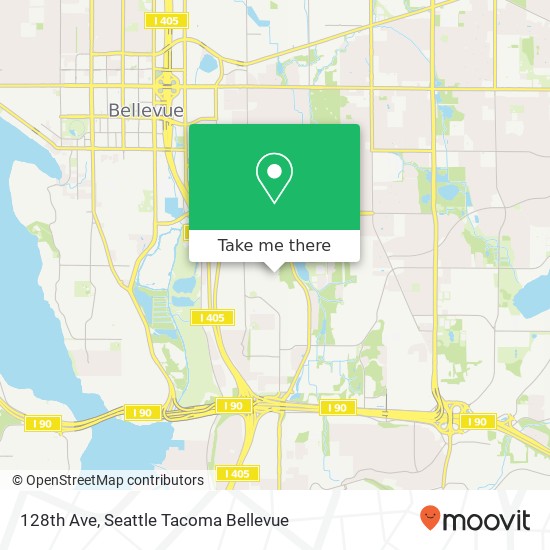 Mapa de 128th Ave, Bellevue, WA 98005