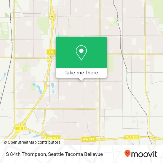 Mapa de S 84th Thompson, Tacoma, WA 98444