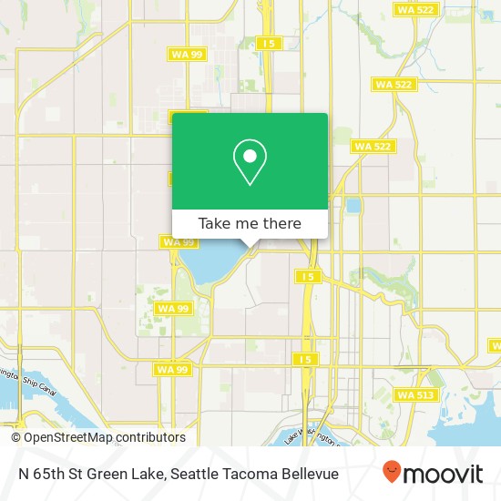 Mapa de N 65th St Green Lake, Seattle, WA 98103