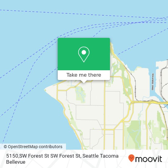 Mapa de 5150,SW Forest St SW Forest St, Seattle, WA 98116