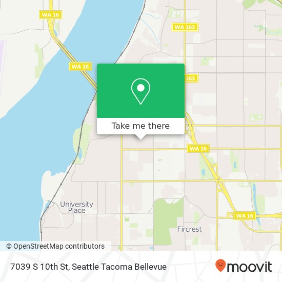 Mapa de 7039 S 10th St, Tacoma, WA 98465