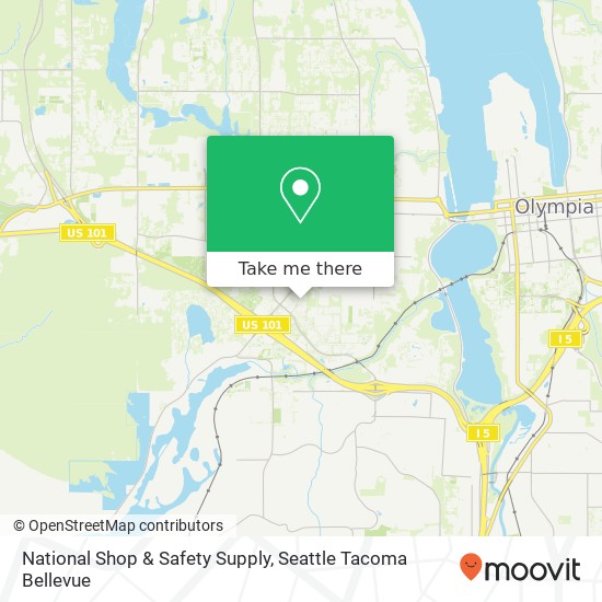 Mapa de National Shop & Safety Supply, 2625 Parkmont Ln SW